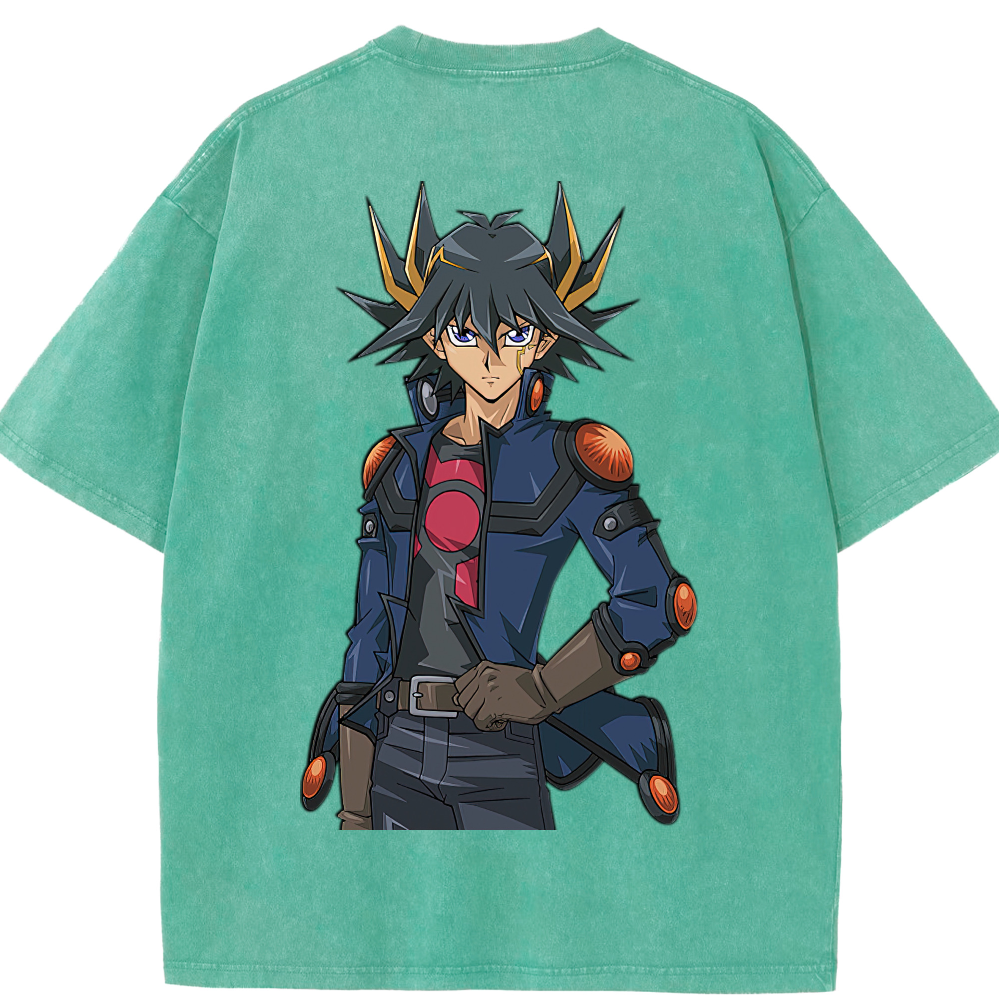 （画像用） 遊☆戯☆王 Yu-Gi-Oh! 綿100% ヴィンテージ風 半袖Tシャツ（背面プリント）